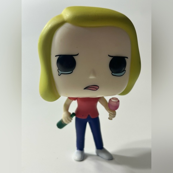 Funko Pop- Rick and Morty Beth with Wine Glass Vinyl Figure - Picture 1 of 4
